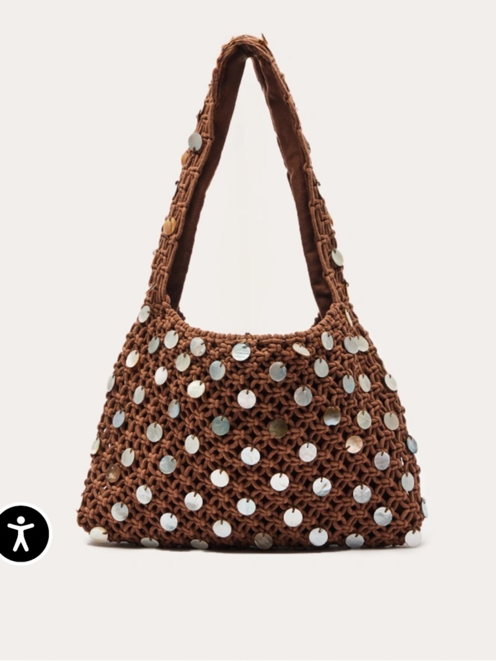 PrettyLittleThing Shell Bag -chocolate brown NWOT